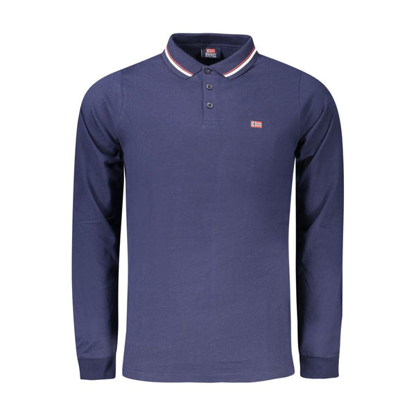 Blue Cotton Polo Shirt