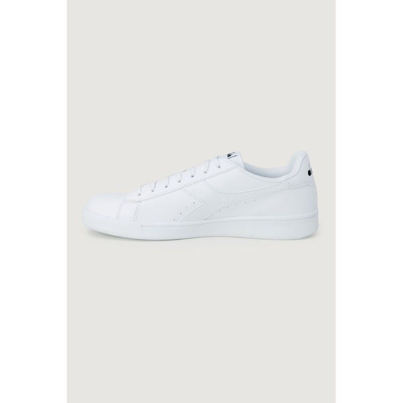 White Synthetic Leather Sneaker