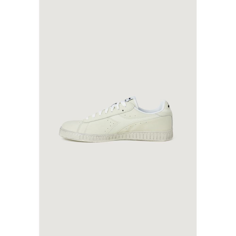 White Synthetic Leather Sneaker