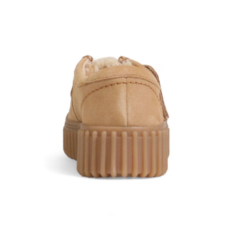 Beige Rubber Flat Shoe