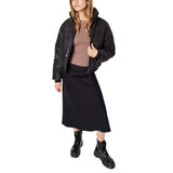 Black Polyester Jackets & Coat