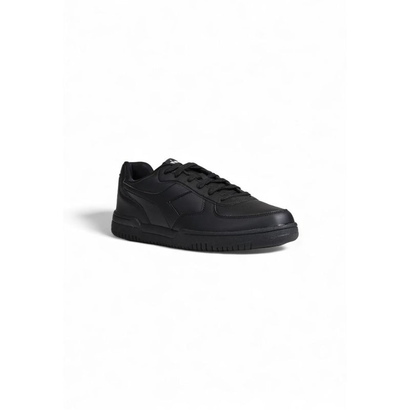 Black Synthetic Leather Sneaker