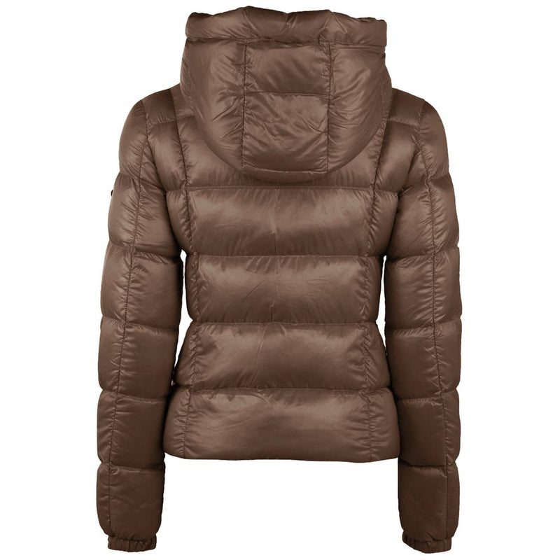 Brown Nylon Jackets & Coat