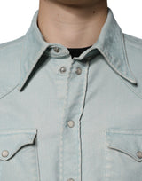 Light Blue Cotton Button Down Casual Shirt