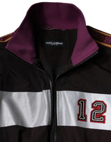 Multicolor Full Zip Jersey Men Bomber Jacket