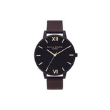 Black Synthetic Leather Watch