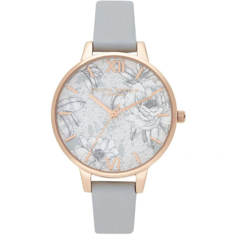 Gray Synthetic Leather Watch