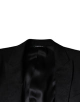 Black Wool Single Breasted Formal Blazer