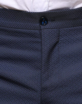 Blue Polyester Formal Tuxedo Pants