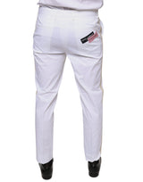 White Cotton Skinny Dress Pants