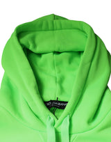 Green Logo Hooded Pullover Sweatshirt Sweater