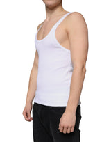 White Tank Sleeveless Round Neck T-shirt