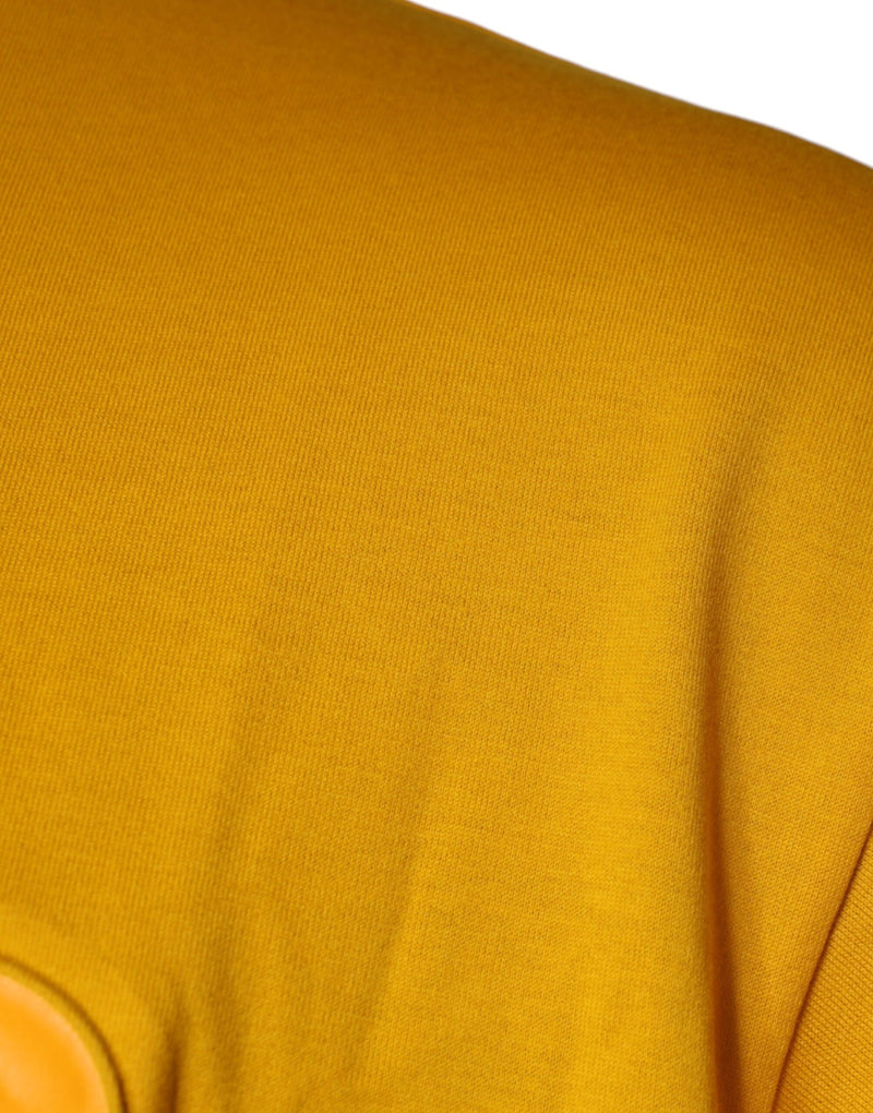 Mustard Embossed Logo Crew Neck T-shirt