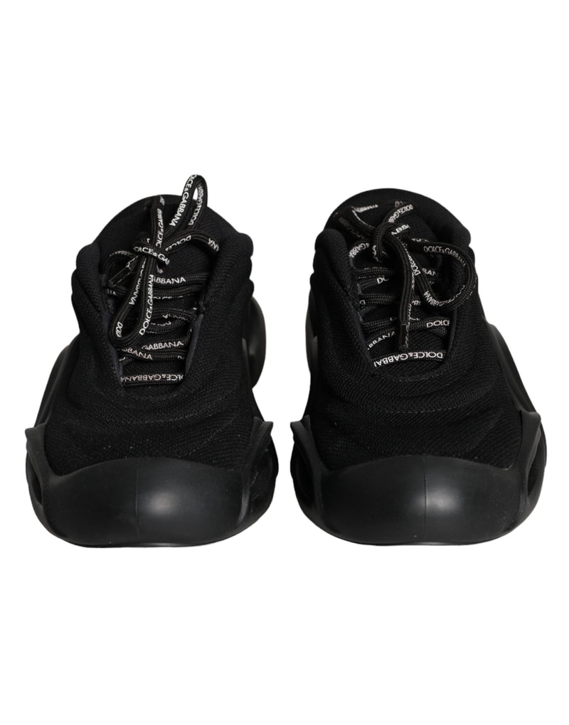 Black Lace Up Wave Low Top Sneakers Men Shoes