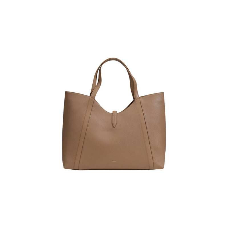 Beige Leather Handbag