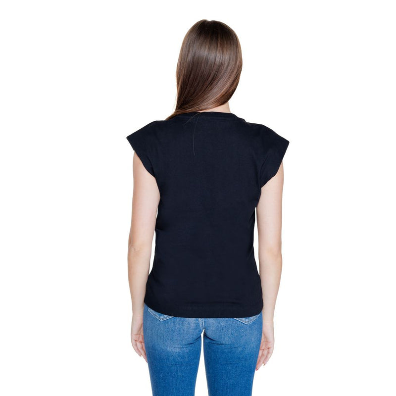 Black Cotton Tops & T-Shirt