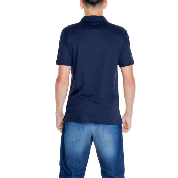 Blue Cotton Polo Shirt