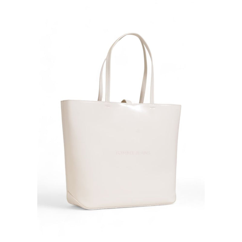 Cream Polyethylene Handbag