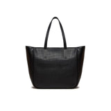 Black Synthetic Leather Handbag