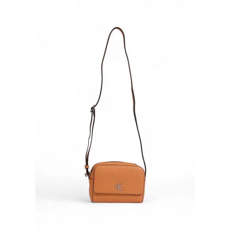 Orange Synthetic Leather Handbag