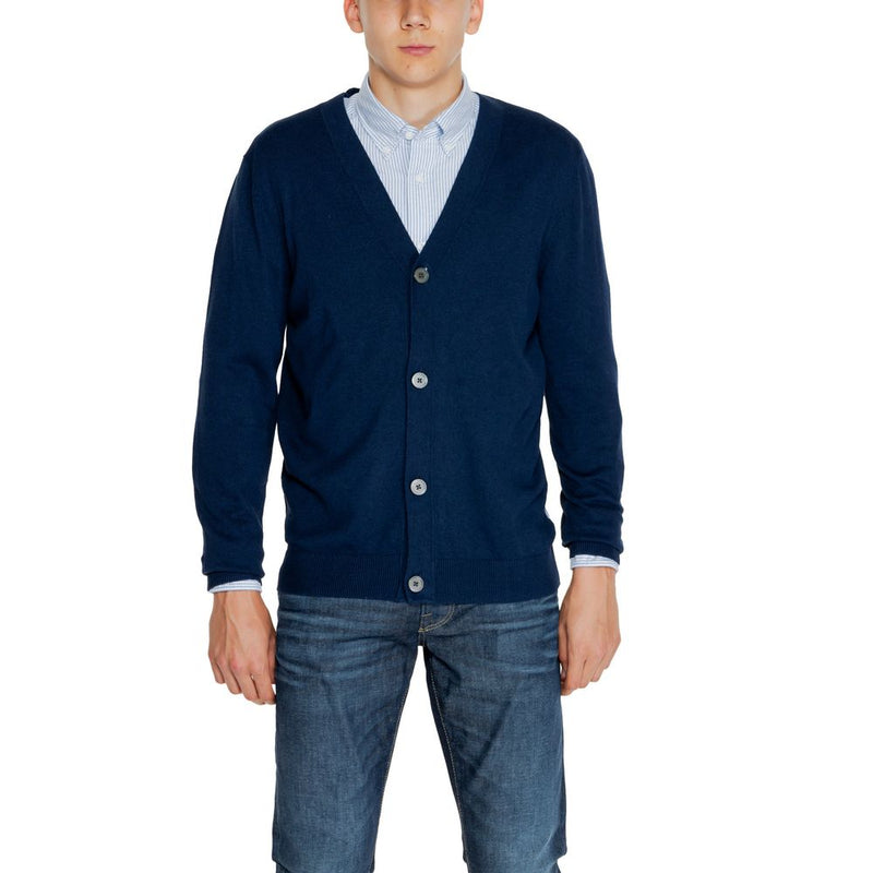 Blue Cotton Cardigan