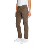 Brown Cotton Jeans & Pant