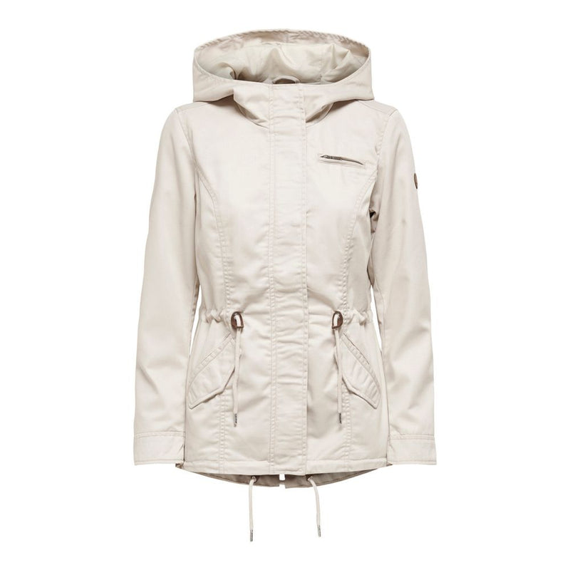 Beige Polyester Jackets & Coat