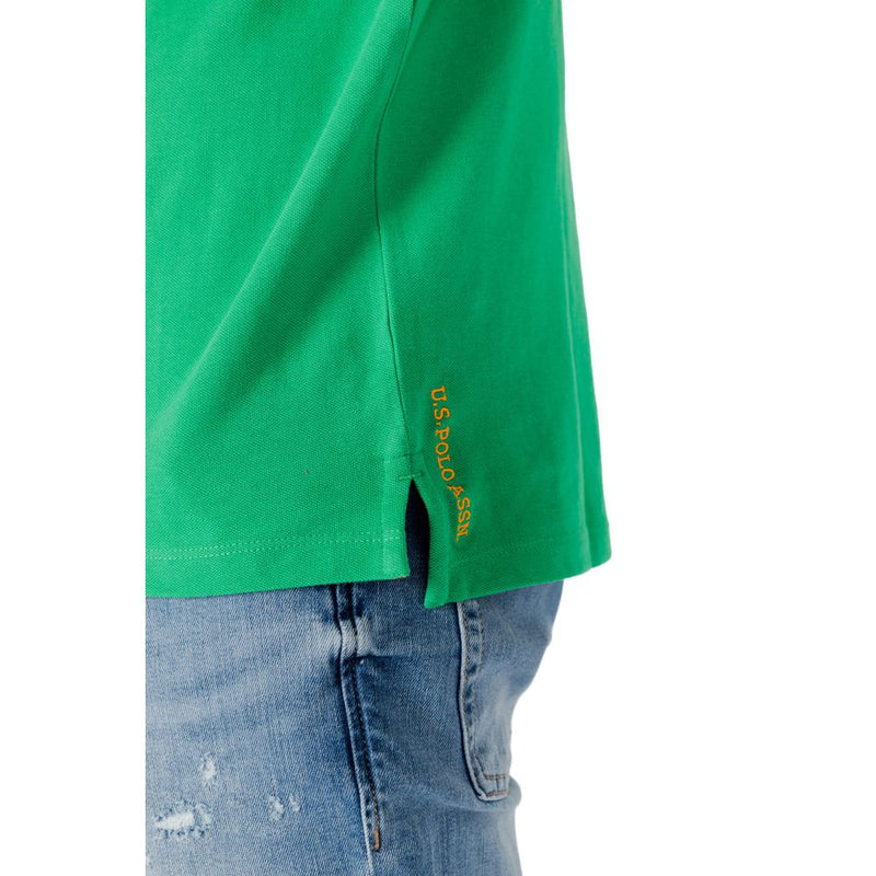 Green Cotton Polo Shirt