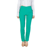 Green Polyester Jeans & Pant