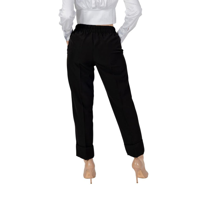 Black Polyester Jeans & Pant