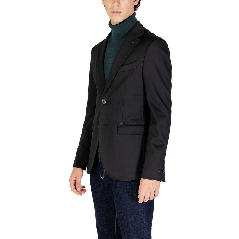 Black Polyester Blazer