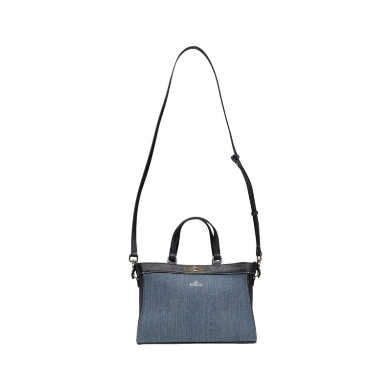 Blue Cotton Handbag