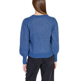 Blue Polyester Cardigan