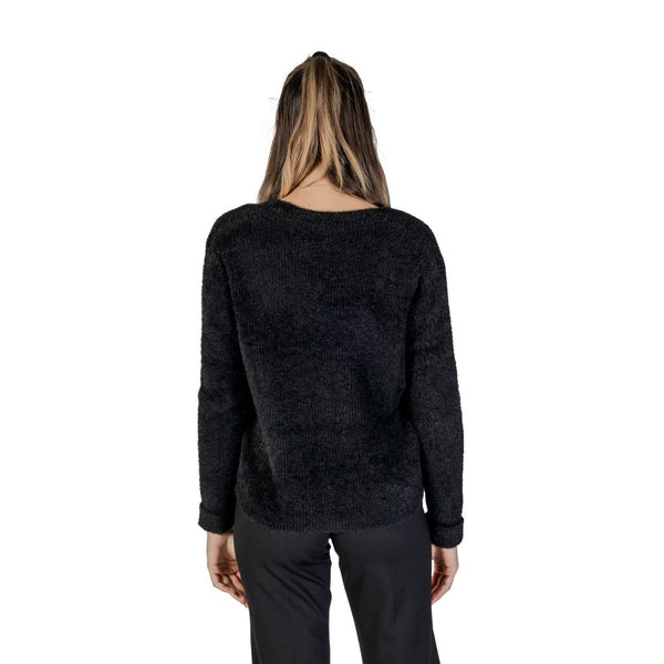 Black Polyester Cardigan