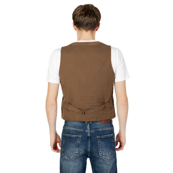 Brown Cotton Vest