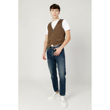 Brown Cotton Vest