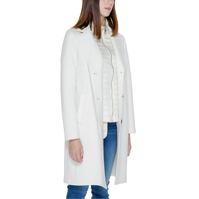 White Polyester Jackets & Coat