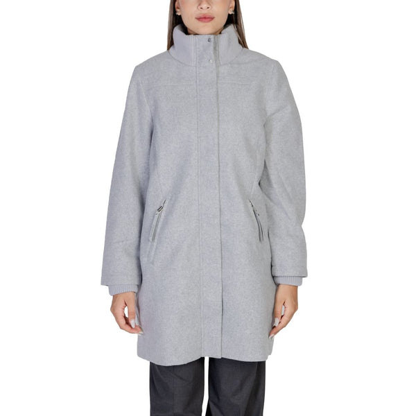 Gray Polyester Jackets & Coat