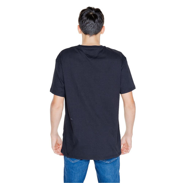 Black Cotton Rigenerato T-Shirt