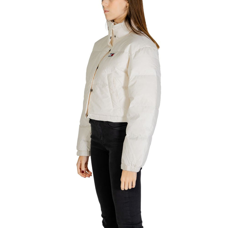 Cream Recycled Polyester Jackets & Coat