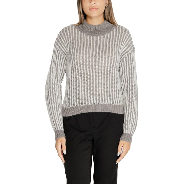 Gray Polyester Sweater