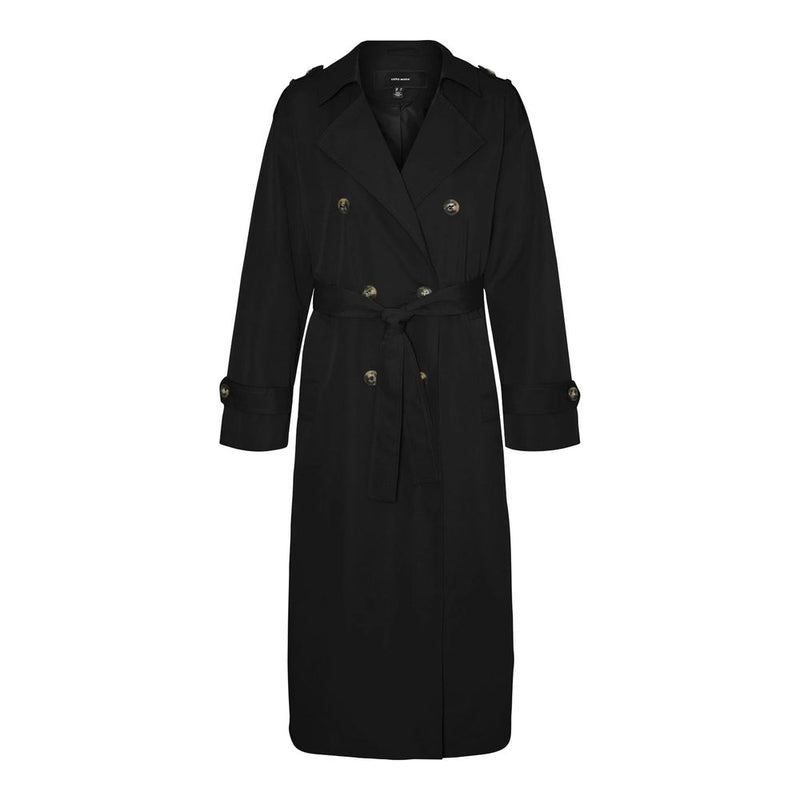 Black Polyester Jackets & Coat