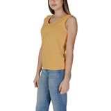 Yellow Cotton Tops & T-Shirt