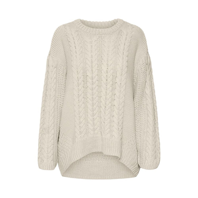 Beige Cotton Sweater