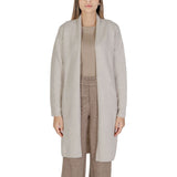 Beige Polyester Cardigan