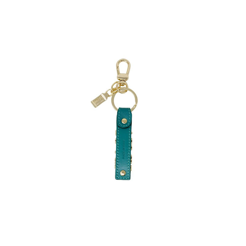 Green Leather Keychain