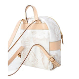 White Synthetic Leather Backpack