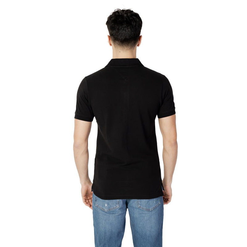 Black Cotton Polo Shirt