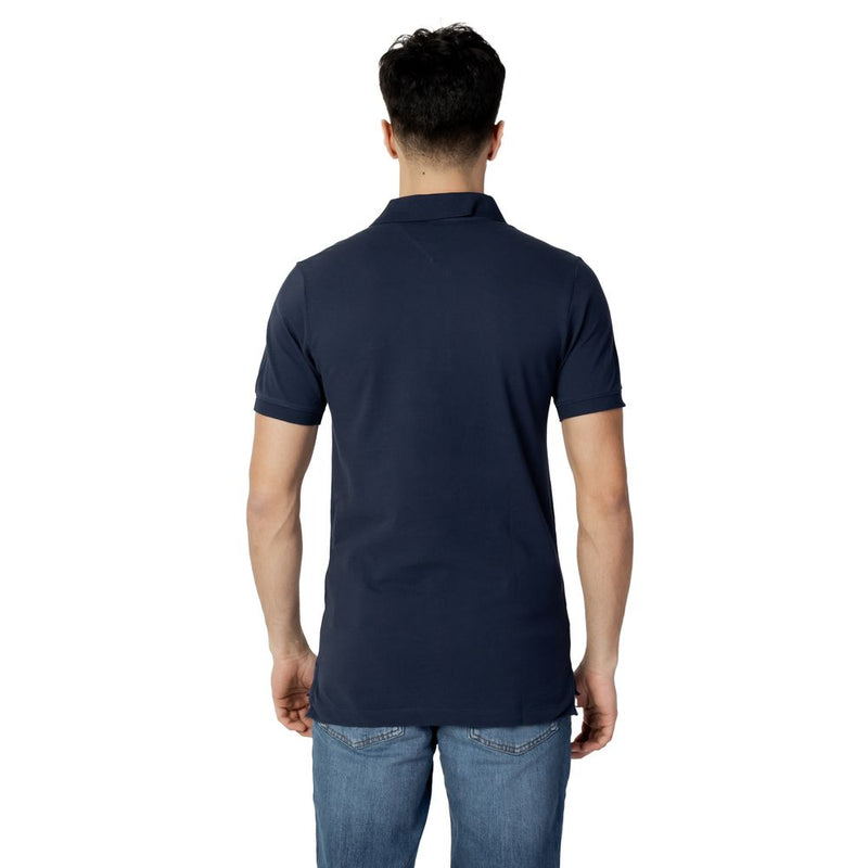 Blue Cotton Polo Shirt