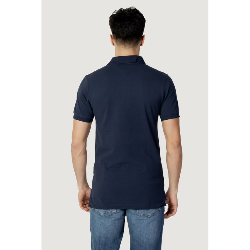 Blue Cotton Polo Shirt